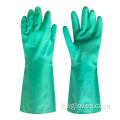 gants industriels en caoutchouc nitrile d&#39;acide résistant à l&#39;huile